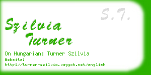 szilvia turner business card